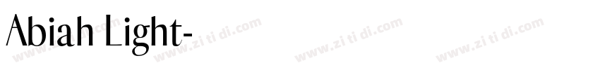 Abiah Light字体转换